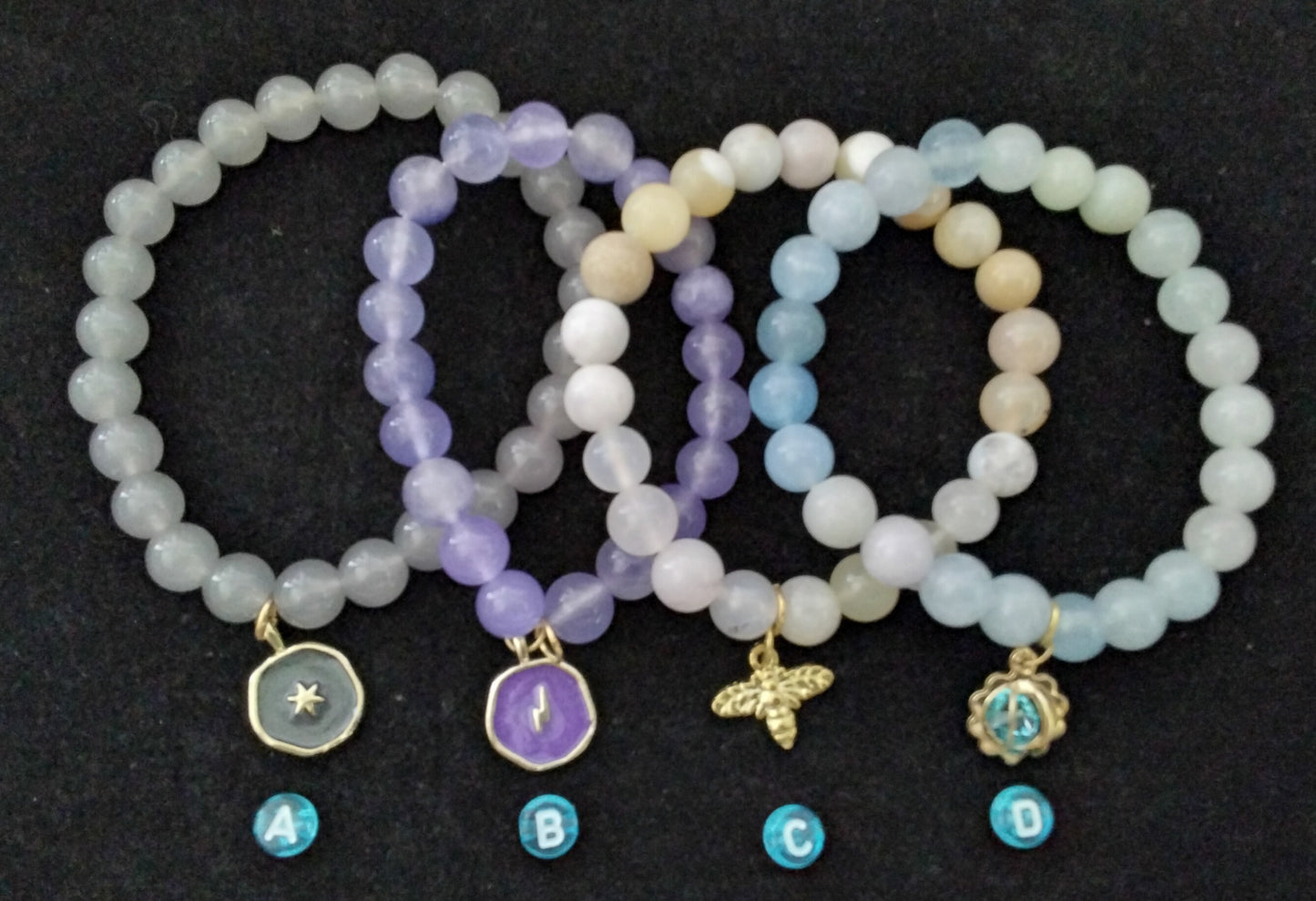 Dyed Agate Charm Bracelets II