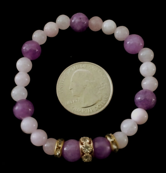 Kunzite & Rose Quartz Bracelet