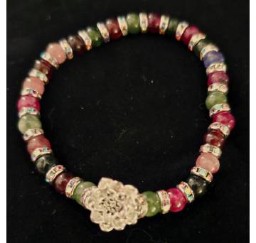 Colorful Tourmaline Sunflower Sparkle Bracelet