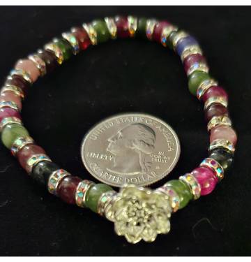 Colorful Tourmaline Sunflower Sparkle Bracelet