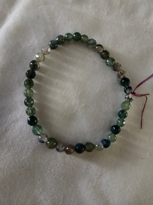 Simple Moss Agate Bracelet