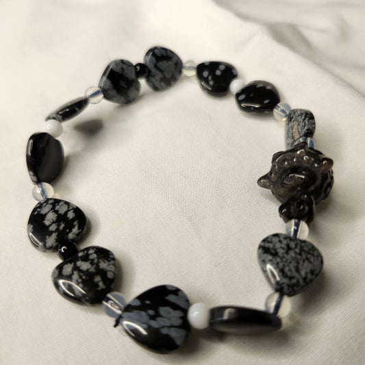 Baa Baa Black Sheep Obsidian Bracelet