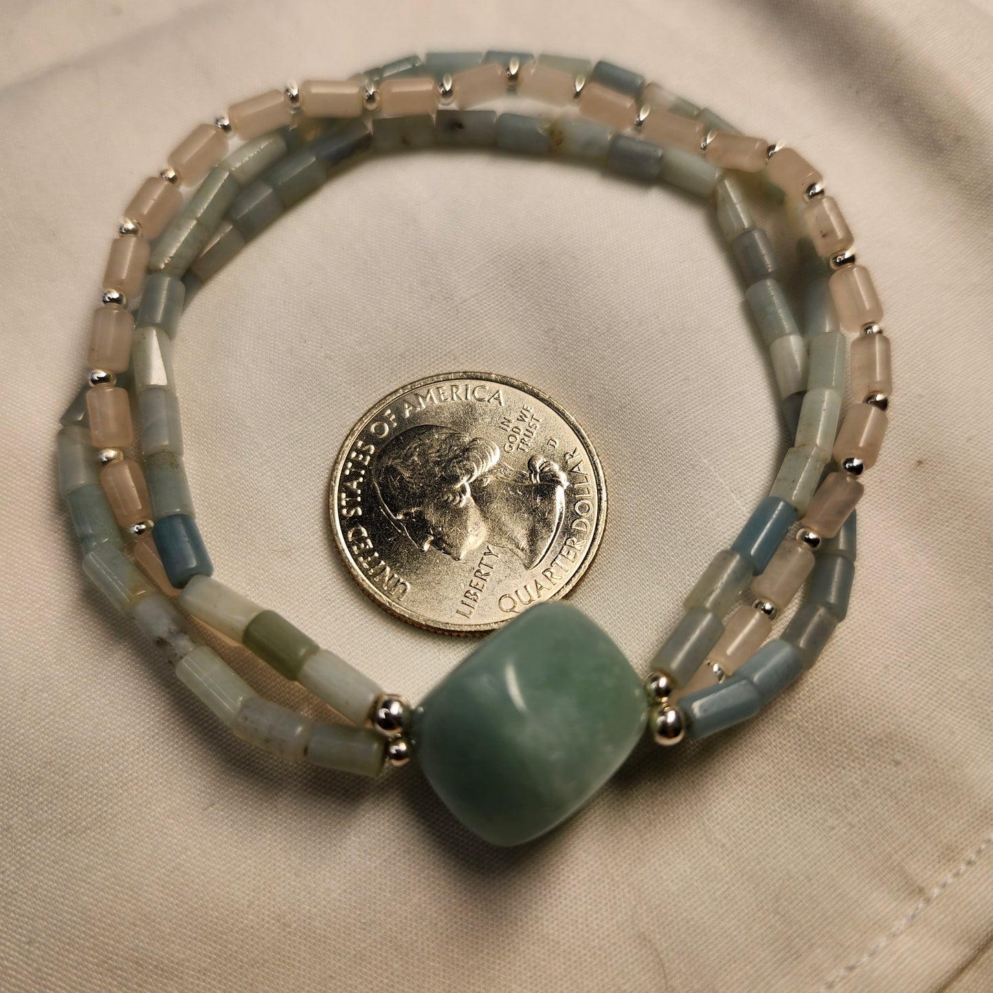 Amazonite & Rose Quartz Bracelet