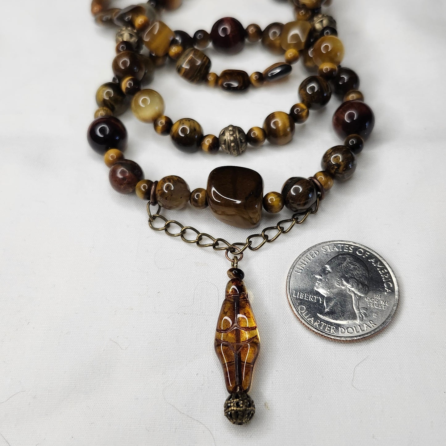 Tiger Eye with Goddess Bracelet Stack