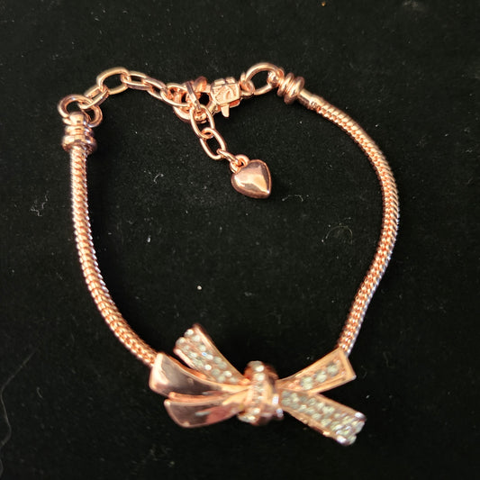 Sparkle Bow Pandora Style Bracelet