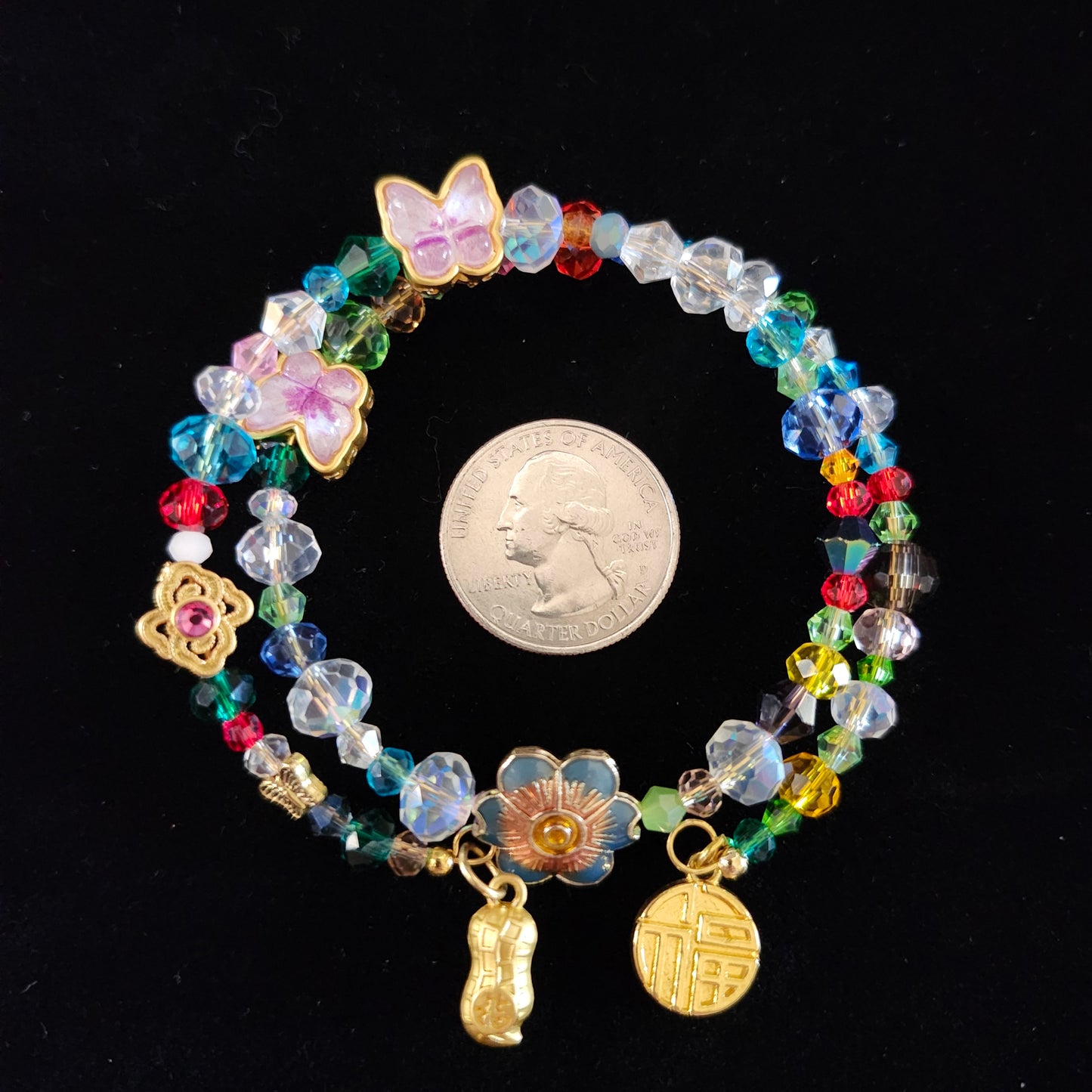 Butterfly Breeze Crystal Bracelet Coil