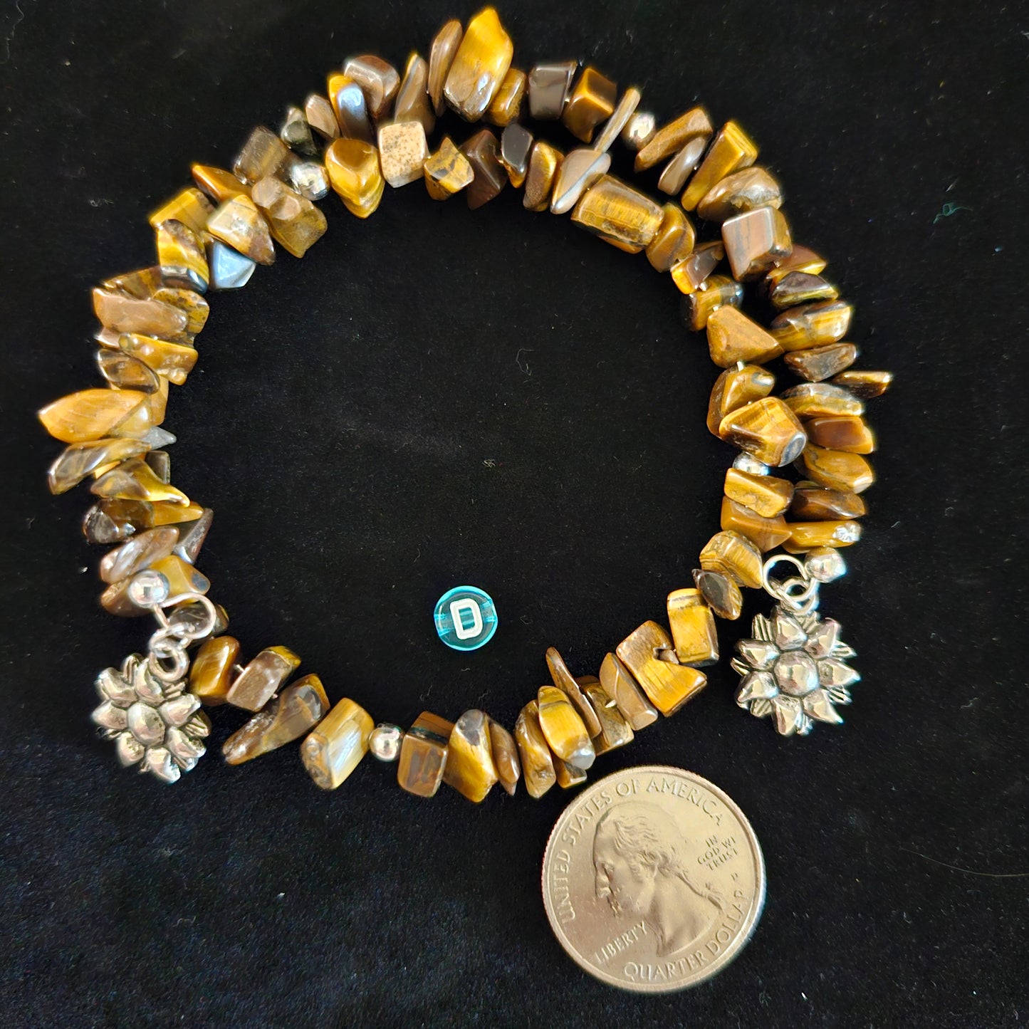 Tiger Eye Chip Bracelet Coils