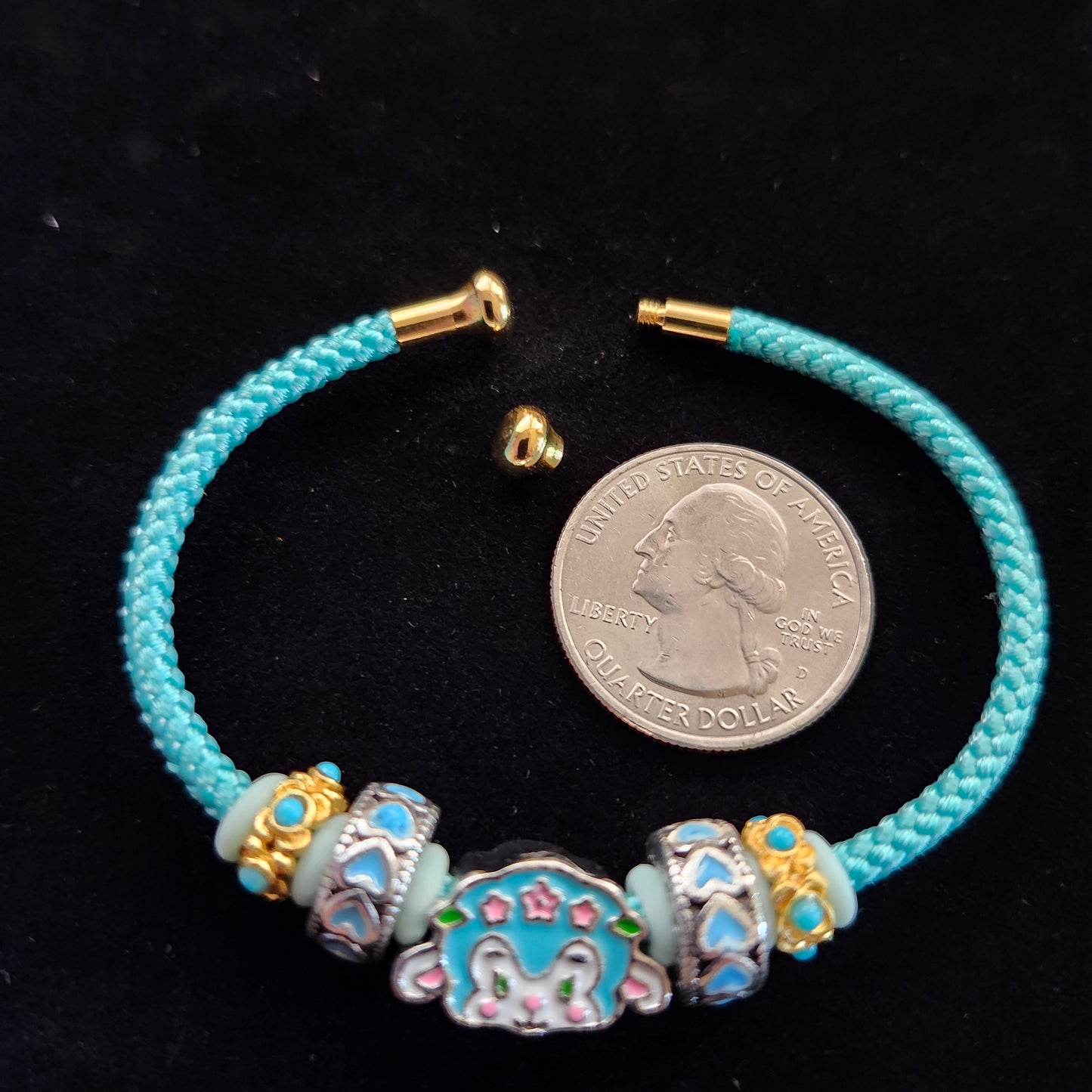 Cute Blue Sheep Add-a-Bead Bracelet