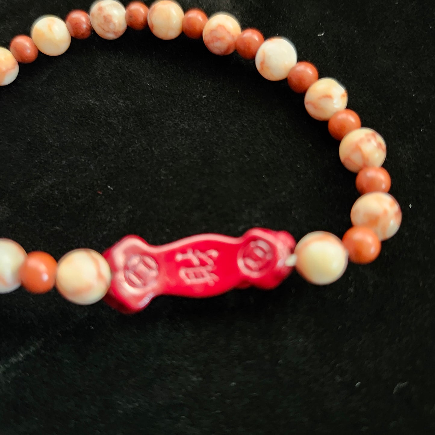 Cinnabar Pi Xiu & Red Jasper Bracelet