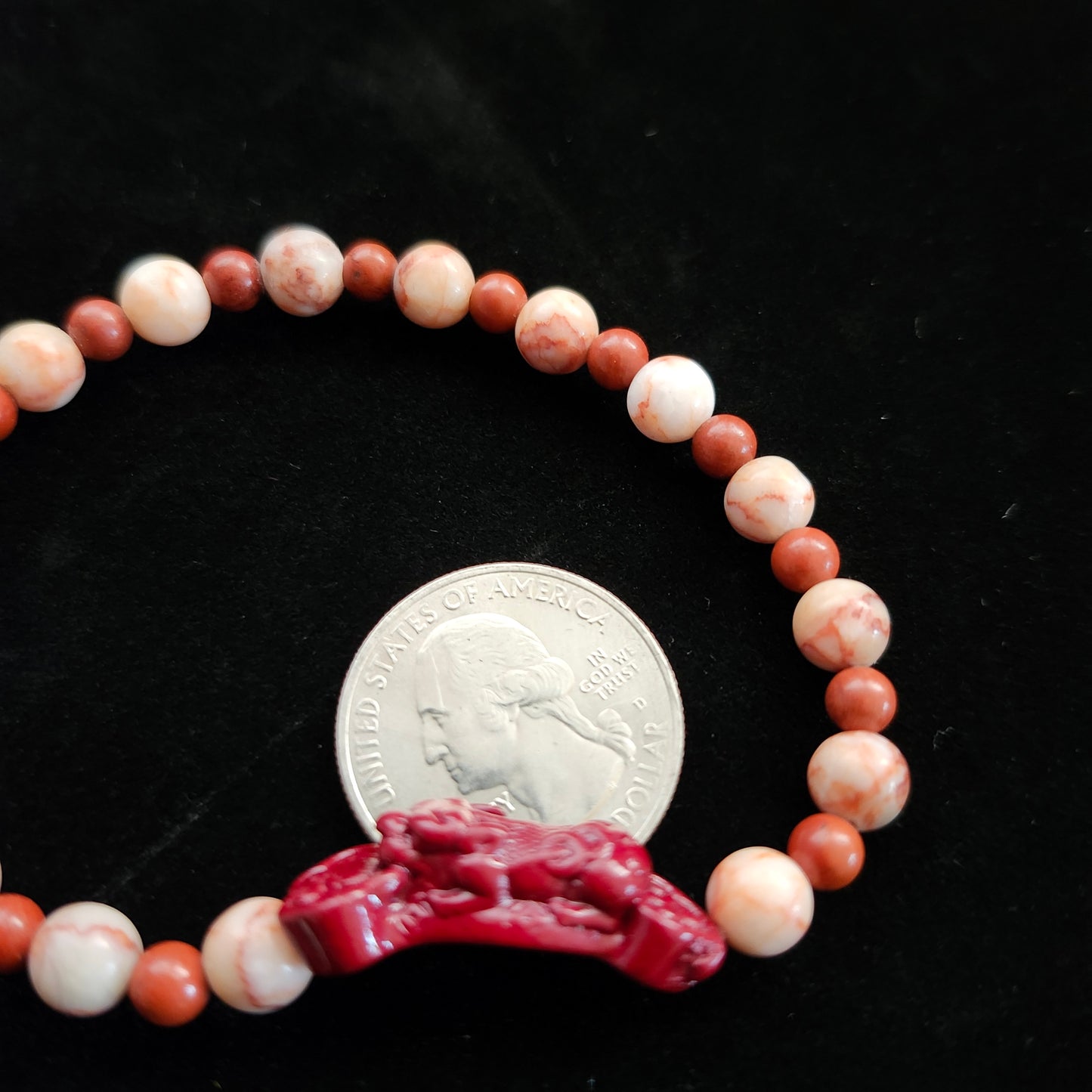 Cinnabar Pi Xiu & Red Jasper Bracelet