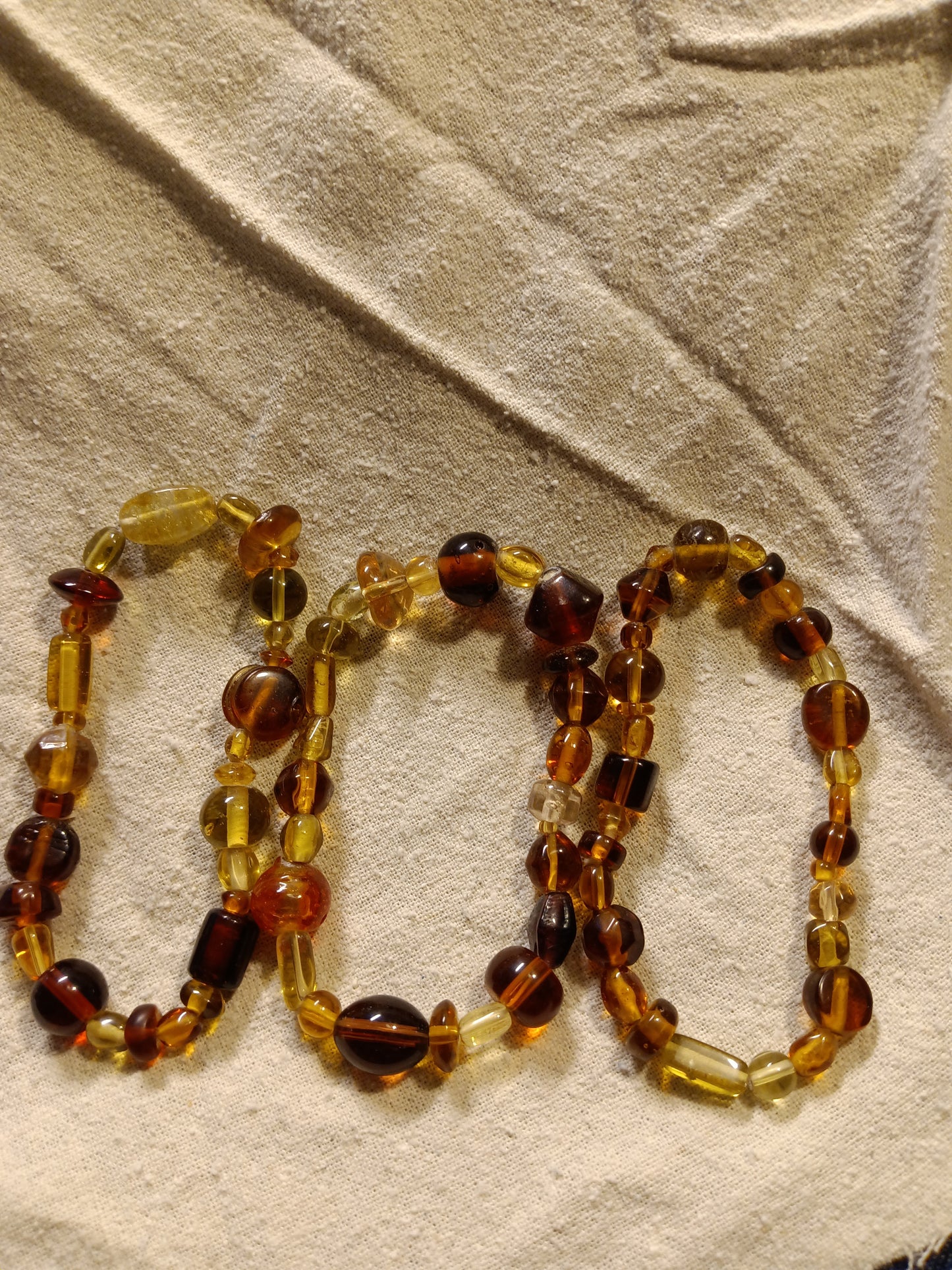 Amber Glass Trade Beads Set