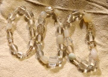 White & Clear Glass Trade Bead Set