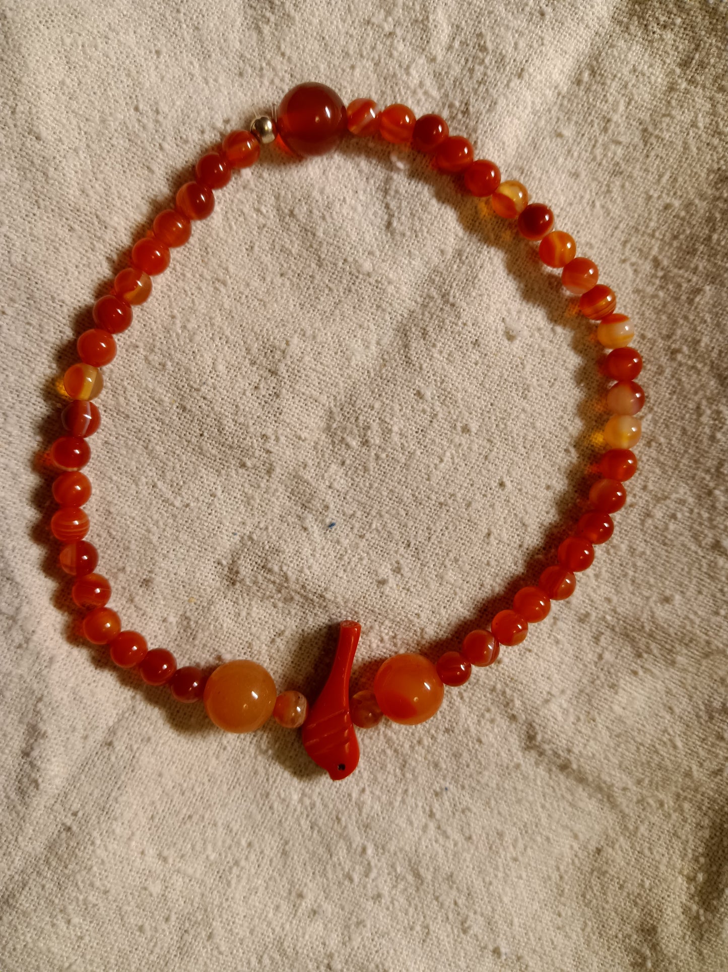 Carnelian & Red Jasper Bracelet