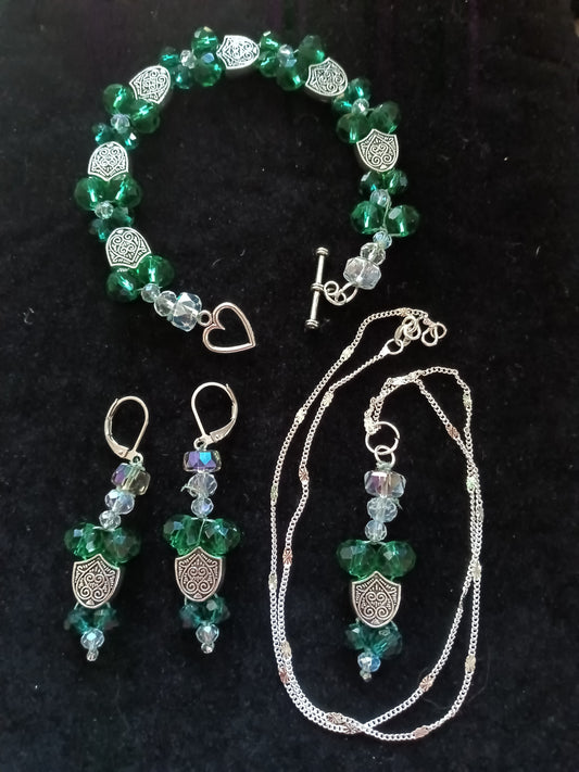 Emerald Green Crystal Set