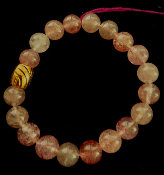 Strawberry Quartz Bracelet 1