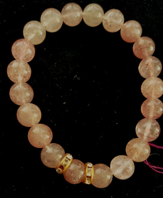 Strawberry Quartz Tiny Sparkle Bracelet