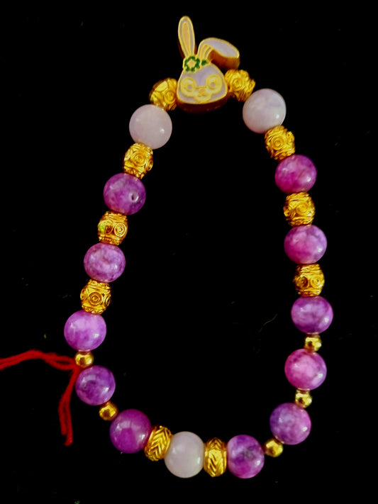 Purple & Pink Bunny Bracelet