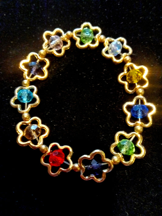 Rainbow Flowers Bracelet